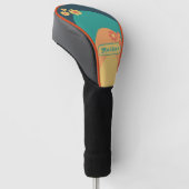 Retro Arch Groovy Naam Golfheadcover (Schuin)