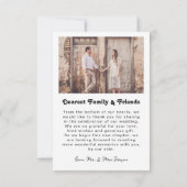 Retro Arch Photo Message Wedding Bedankkaart (Achterkant)