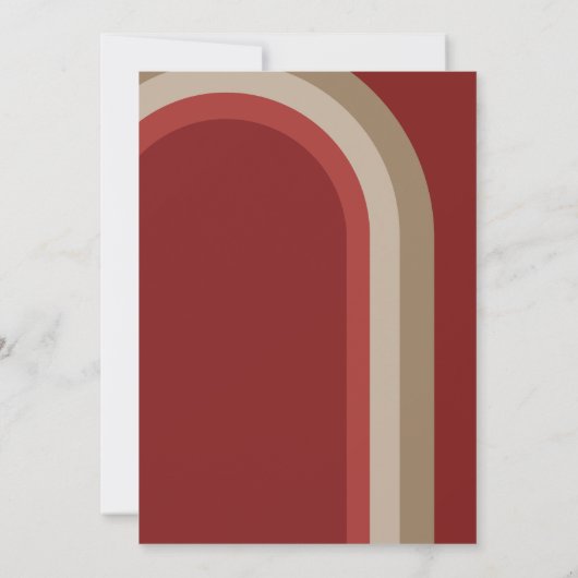 Retro Arch Rode Foto 2025 Afstuderen Aankondiging (Achterkant)