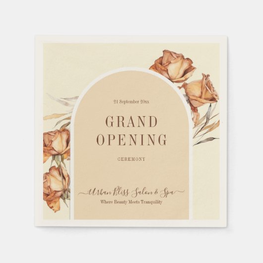 Retro Arch Script Grote Openingsceremonie Servet (Voorkant)