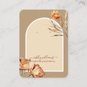 Retro Arch Script Roos Oorbel Display Visitekaartje (Voorkant)