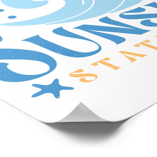 Retro Arch Sun Poster - "Sunshine State of Mind" (Hoek)