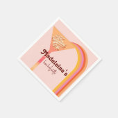 Retro Arch Zonsondergang Abstract Bachelorette Servet (Hoek)