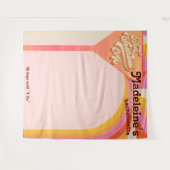 Retro Arch Zonsondergang Bachelorette Achtergrond Wandkleed (Voorkant (horizontaal))