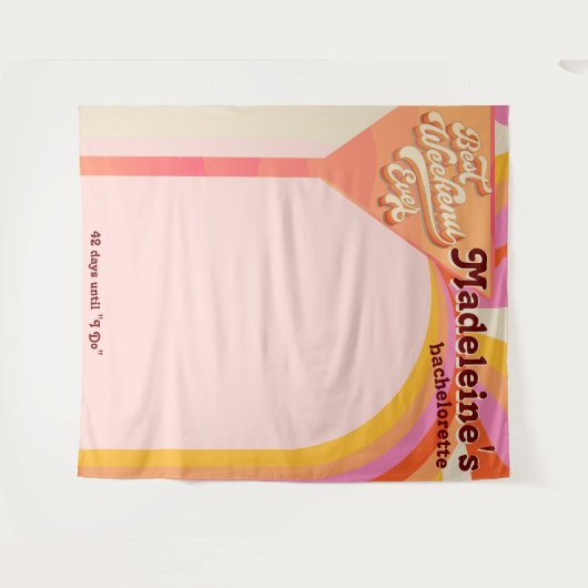 Retro Arch Zonsondergang Bachelorette Achtergrond Wandkleed (Voorkant (horizontaal))