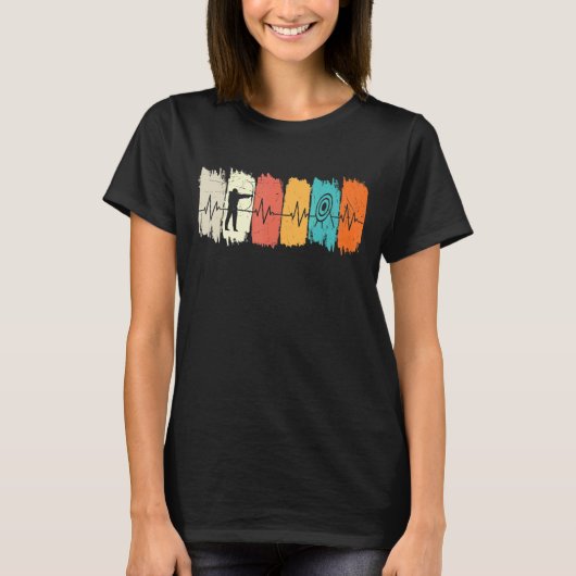 Retro Archery Archers Heartbeat Archery T-shirt (Voorkant)