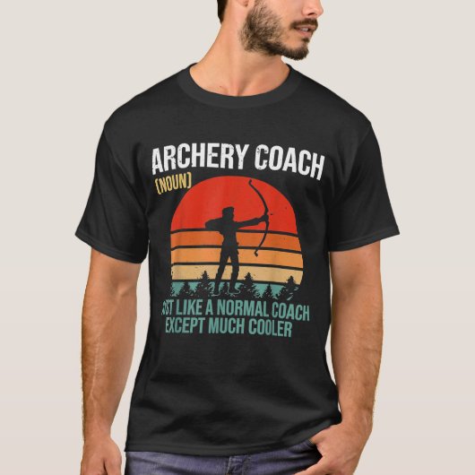 Retro Archery Coach Definition Funny Archery T-shirt (Voorkant)
