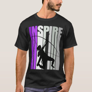 Retro Archery Girl Archers Birthday Inspire Inspir T-shirt