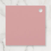 Retro Arches Koraal Roze Huwelijk Bedankjes Labels (Achterkant)