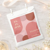 Retro Arches Koraal Roze Huwelijk Bedankzakje (Geknipt)