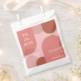 Retro Arches Koraal Roze Huwelijk Bedankzakje