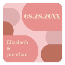 Retro Arches Koraal Roze Huwelijk