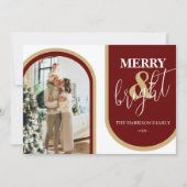 Retro Archief Foto Kerstmis Feestdagenkaart (Voorkant)