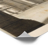 Retro  architectonische kathedraal poster (Hoek)