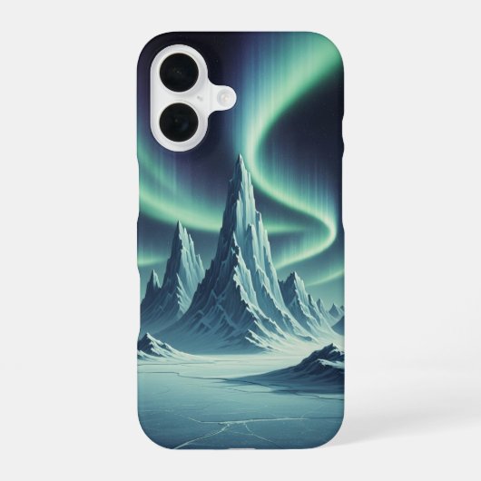 Retro Arctische Gloed iPhone 16 Hoesje (Achterkant)