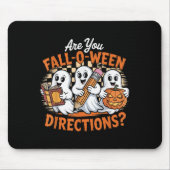 Retro Are You Fall O Ween Directions Ghost Hallowe Muismat (Voorkant)