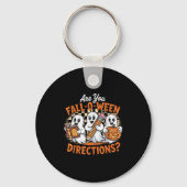 Retro Are You Fall O Ween Directions Ghost Hallowe Sleutelhanger (Voorkant)