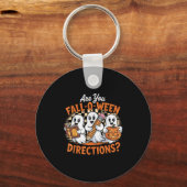 Retro Are You Fall O Ween Directions Ghost Hallowe Sleutelhanger (Voorkant)