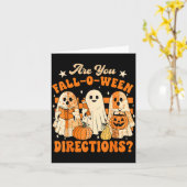 Retro Are You Fall O Ween Directions Teacher Hallo Kaart (Gele Bloem)