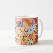 Retro Are You Ready Mug Design with Custom Name  Koffiemok (Voorkant rechts)