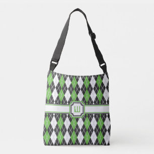 Retro Argyle All-Over-Print Bag Crossbody Tas