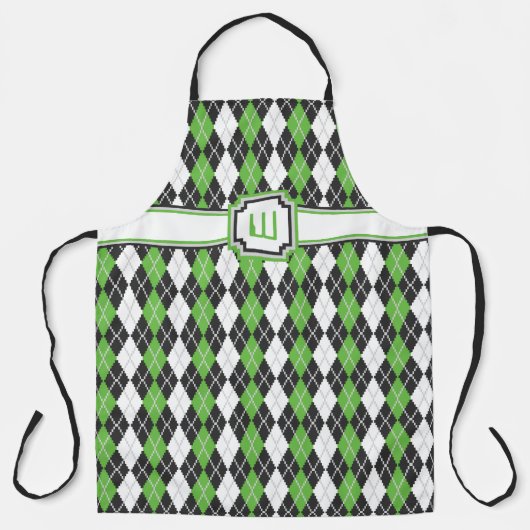 Retro Argyle All-Over Print Schort (Voorkant)