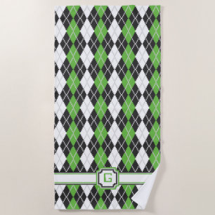 Retro Argyle Beach Towel Strandlaken