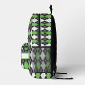 Retro Argyle Bedrukte Rugzak (Rechts)