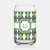 Retro Argyle Blikvorm Glas (Achterkant)