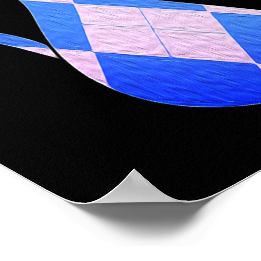 Retro Argyle Cats Poster Print (Hoek)