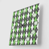 Retro Argyle Clock Vierkante Klok (Hoek)
