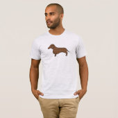 Retro Argyle Dachshund T-shirt (Voorkant volledig)