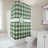 Retro Argyle douchegordijn (In situ)