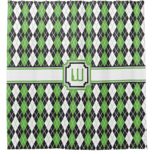 Retro Argyle douchegordijn (Voorkant)