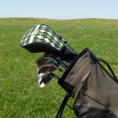 Retro Argyle Driver Hoesje Golfheadcover (Insitu)