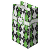 Retro Argyle Gift Bag Klein Cadeauzakje (Achterkant Gekanteld)