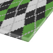 Retro Argyle glazen snijplank (Hoek)