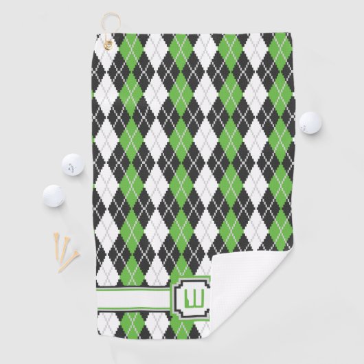 Retro Argyle Golf Towel Golfhanddoek (Insitu)