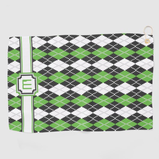Retro Argyle Golf Towel Golfhanddoek (Horizontaal)