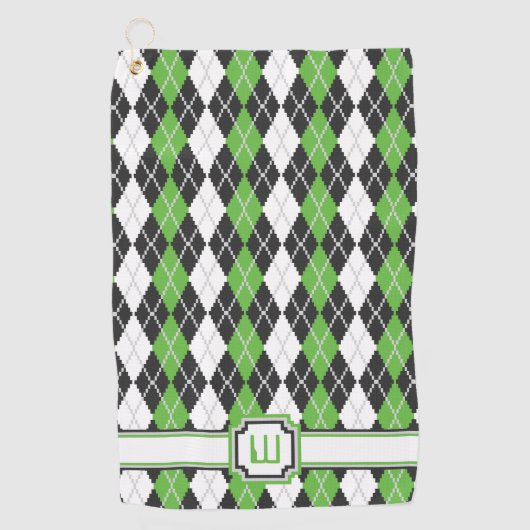 Retro Argyle Golf Towel Golfhanddoek (Voorkant)