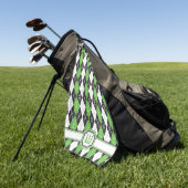 Retro Argyle Golf Towel Golfhanddoek (Groen)