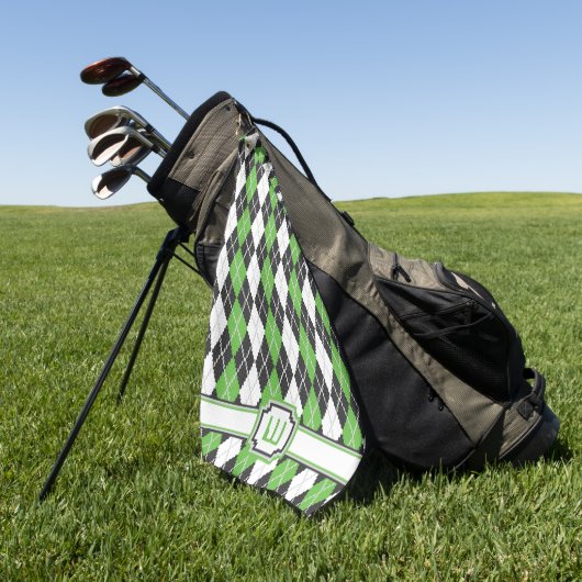 Retro Argyle Golf Towel Golfhanddoek (Groen)