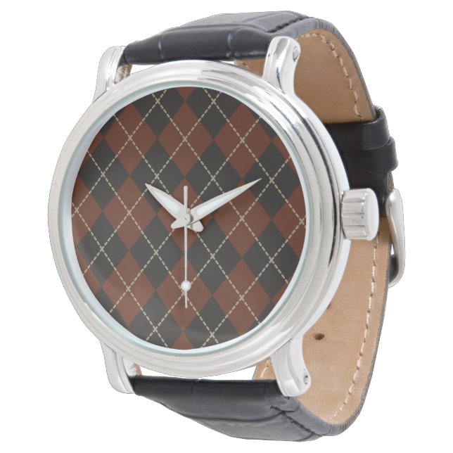 Retro Argyle horloge (Gekanteld)