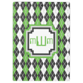Retro Argyle-klembord Klembord (Achterkant)