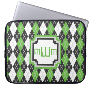 Retro Argyle-laptophoes Laptop Sleeve