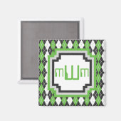 Retro Argyle Magneet (Voorkant / Achterkant)