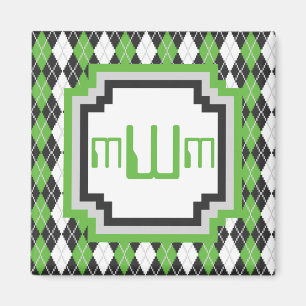 Retro Argyle Magneet