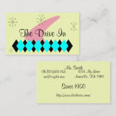 Retro Argyle Mid Century Modern Visitekaartje (Voorkant / Achterkant)