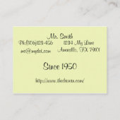 Retro Argyle Mid Century Modern Visitekaartje-Chub Visitekaartje (Achterkant)