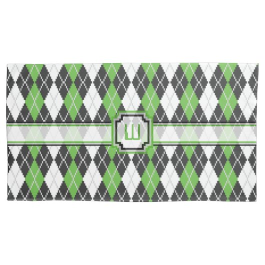 Retro Argyle Pillow Hoesje Kussensloop (Voorkant)